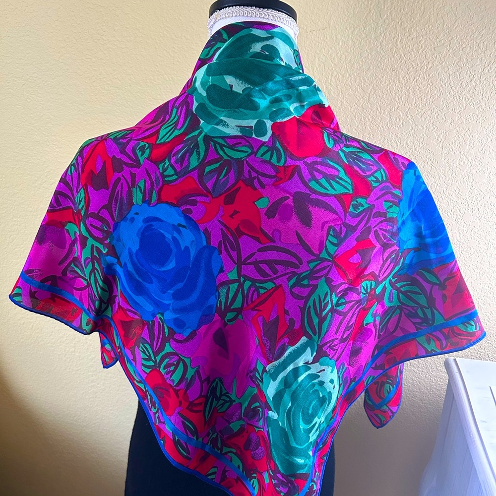 Large square silk scarf